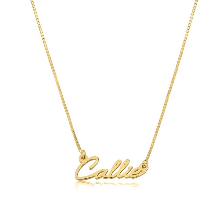 24K Gold Plated Tiny Name Necklace