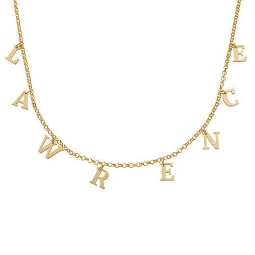 18K Gold Plated Name Choker - K Charms