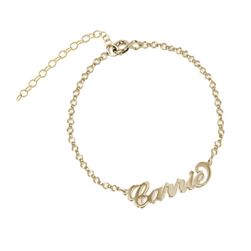 24k Gold Plated Name Anklet
