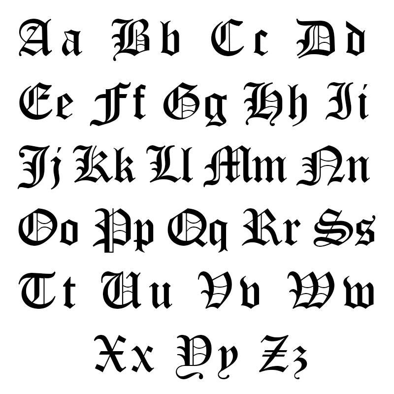 Old English Name Necklace - K Charms