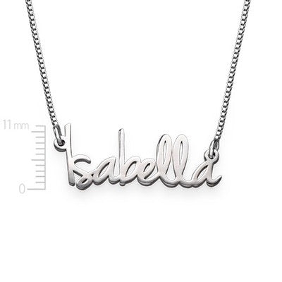 Tiny Name Necklace - Double Thick Material - K Charms